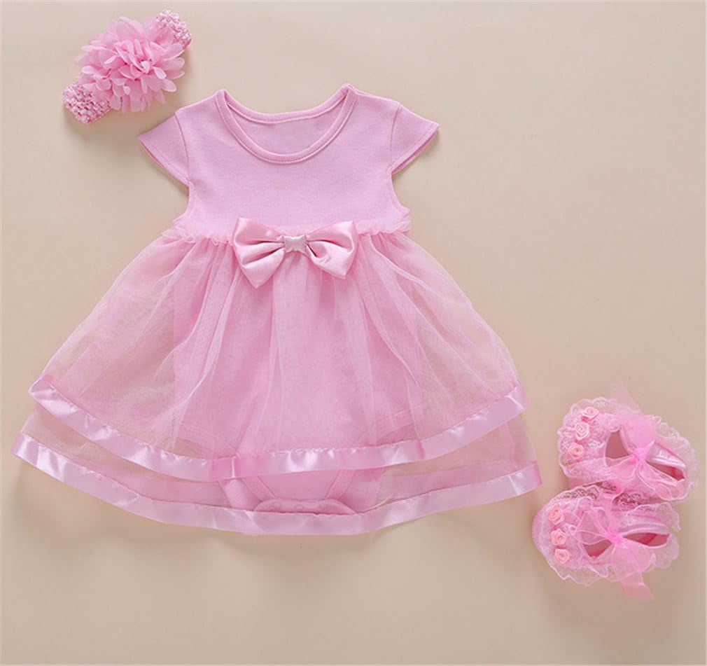 Baby Girls Clothes Dress Flowers Romper Sets Infant Tutu Bodysuit Party Outfits